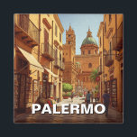 Aimant Palerme Sicile Italie Voyage<br><div class="desc">Palerme, capitale de la Sicile, est une ville riche en histoire, culture et splendeur architecturale. Fondée par les Phéniciens, puis façonnée par les influences grecques, romaines, arabes et normandes, Palerme est un creuset de civilisations. Son centre historique regorge de monuments remarquables, comme la cathédrale de Palerme, qui présente un mélange...</div>