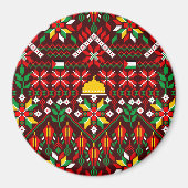 Aimant Palestine Tatreez Broderie traditionnelle (Devant)