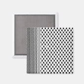 Aimant Palestinienne Hatta Keffiyeh Kufiya Folk (2 Motifs (Recto/Verso)