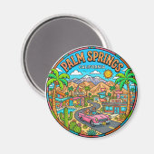 Aimant Palm Springs Californie (Recto/Verso)