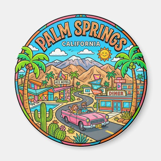 Aimant Palm Springs Californie (Devant)