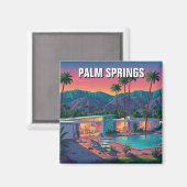 Aimant Palm Springs Californie (Recto/Verso)