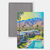 Aimant Palm Springs Californie (Recto/Verso)
