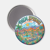 Aimant Palm Springs Californie (Recto/Verso)