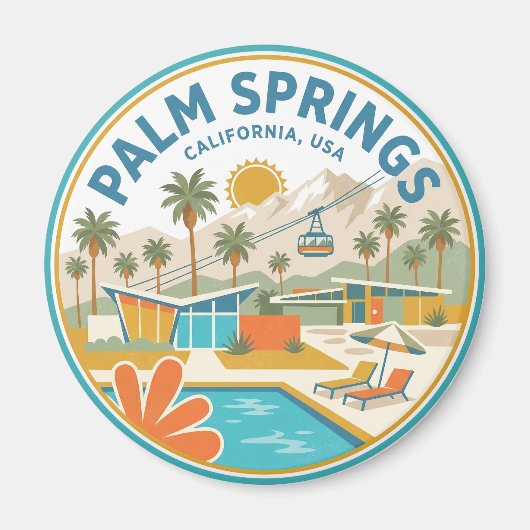 Aimant Palm Springs États-Unis (Devant)