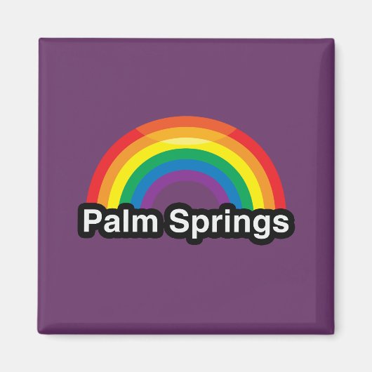AIMANT PALM SPRINGS PRIDE LGBT RAINBOW (Devant)