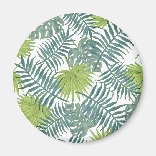 Aimant Palm Tree Fronds Peinture Hawaiian Print (Devant)