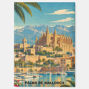 Aimant Palma de Majorque Baléares Voyage Rétro Vintage