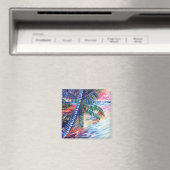 Aimant Palme de noix de coco Hawaiian Paradise Kauai (In Situ (Lave-vaisselle))