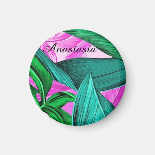 Aimant palme tropicale cool, Extraordinaire, fluorescente (Devant)