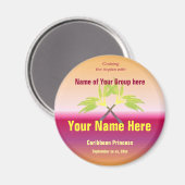 Aimant Palmes croisées Personnalisées (Recto/Verso)