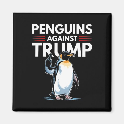 Aimant Palmes de pingouin levées résistent drôles de ping (Devant)