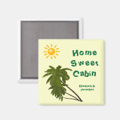 Aimant Palmes tropicales Salle de spectacle personnalisée (Recto/Verso)