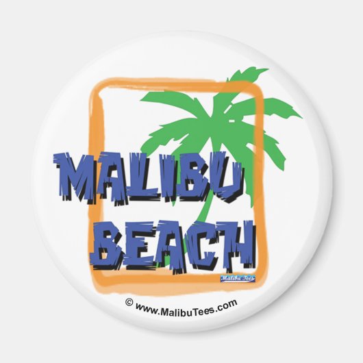 Aimant Palmier de plage de Malibu (Devant)