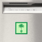 Aimant Palmier pointillé - émeraude et vert clair (In Situ (Lave-vaisselle))