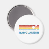 Aimant Palmier rétro Bangladesh (Recto/Verso)
