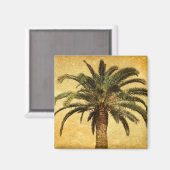 Aimant Palmier vintage - Modèle Customisé tropical (Recto/Verso)