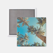 Aimant Palmiers à Tropical Beach Vintage (Recto/Verso)