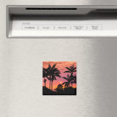 Aimant Palmiers en silhouette, Hawaii (In Situ (Lave-vaisselle))