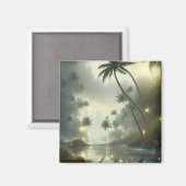 Aimant Palmiers et Foggy d'Océan (Recto/Verso)