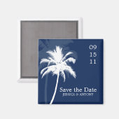 Aimant Palmiers Mariage tropical Sauvez la date ou préfér (Recto/Verso)