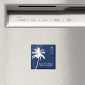 Aimant Palmiers Mariage tropical Sauvez la date ou préfér (In Situ (Lave-vaisselle))