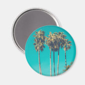 Aimant Palmiers tropicaux Californie Retro Vibe (Recto/Verso)