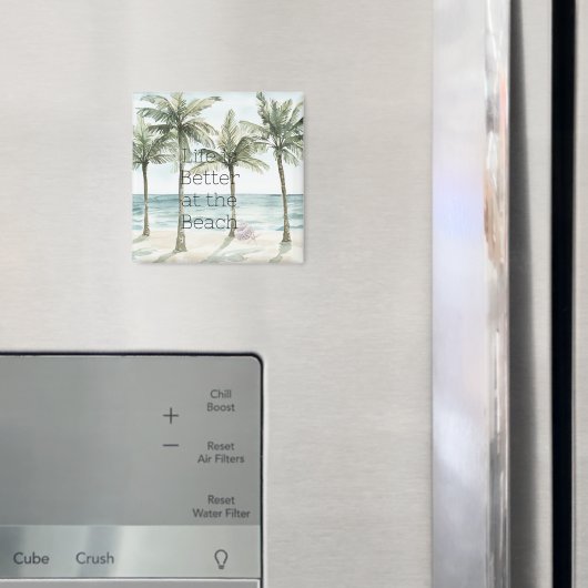 Aimant Palmiers tropicaux Ocean Beach (In situ (réfrigérateur))