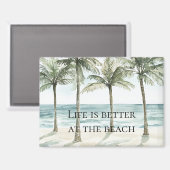Aimant Palmiers tropicaux Ocean Beach (Recto/Verso)