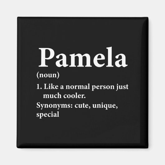 Aimant Pamela Name Definition Funny D  (Devant)