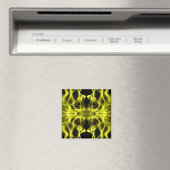 Aimant Panaches de Fumée Jaune sur Fond Noir (In Situ (Lave-vaisselle))