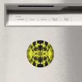 Aimant Panaches de fumée jaune sur fond noir (In Situ (Lave-vaisselle))