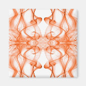 Aimant Panaches de fumée orange sur fond blanc (Devant)