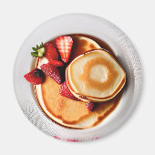 Aimant Pancakes avec fraises (Devant)