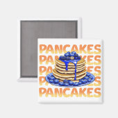 Aimant Pancakes recouverts de bleuets (Recto/Verso)
