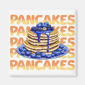 Aimant Pancakes recouverts de bleuets (Devant)