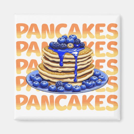 Aimant Pancakes recouverts de bleuets (Devant)
