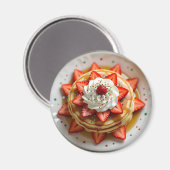 Aimant Pancakes with Whipped Cream & Christmas Sprinkles (Recto/Verso)