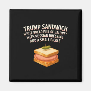 Aimant Pancarte sandwich anti Trump drôle Donald