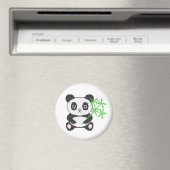 Aimant Panda à points croisés drôle (In Situ (Lave-vaisselle))