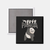 Aimant Panda Asl Gesture main Sourde Sensibilisation à la (Recto/Verso)