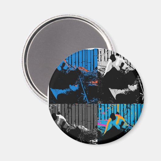 Aimant Panda Bear Multi-panel Art Design (Recto/Verso)