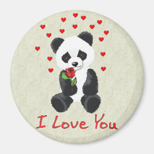 Aimant Panda Bear Valentine