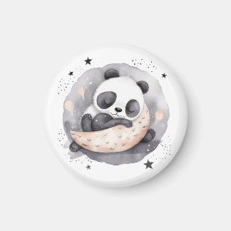 Aimant Panda Bébé à l'aquarelle de l'heure de la sieste