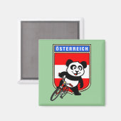 Aimant Panda cyclable en Autriche Cute (Recto/Verso)