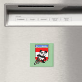 Aimant Panda cyclable en Autriche Cute (In Situ (Lave-vaisselle))