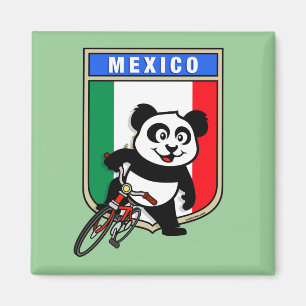 Aimant Panda cycliste mexicain