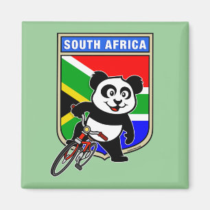 Aimant Panda cycliste sud-africain