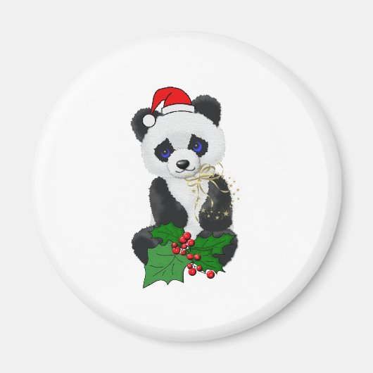 Aimant Panda de Noël (Devant)