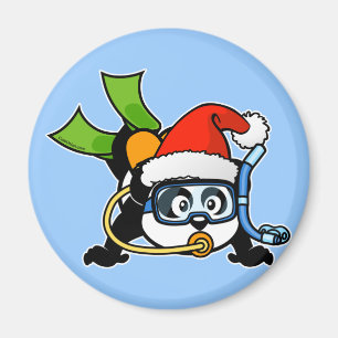 Aimant Panda de scaphandre de Père Noël
